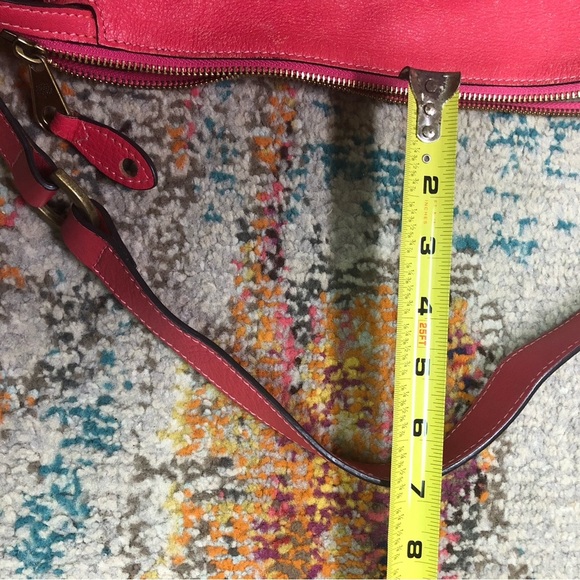 Mulberry Pinkish Red Shoulder Bag with Gold Hardware **Wear on corners and strap - Picture 16 of 16